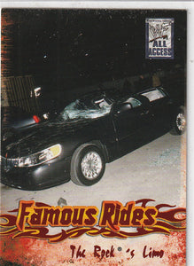 2002 Fleer WWF All Access 3 Famous Rides card 3 of 12 FR The Rock's Limo