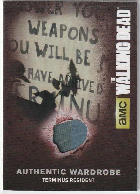 Walking Dead Season 4 Authentic Wardrobe Relic card M18 Terminus Resident