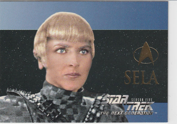 Star Trek The Next Generation Season 5 Embossed Insert card S30 Sela