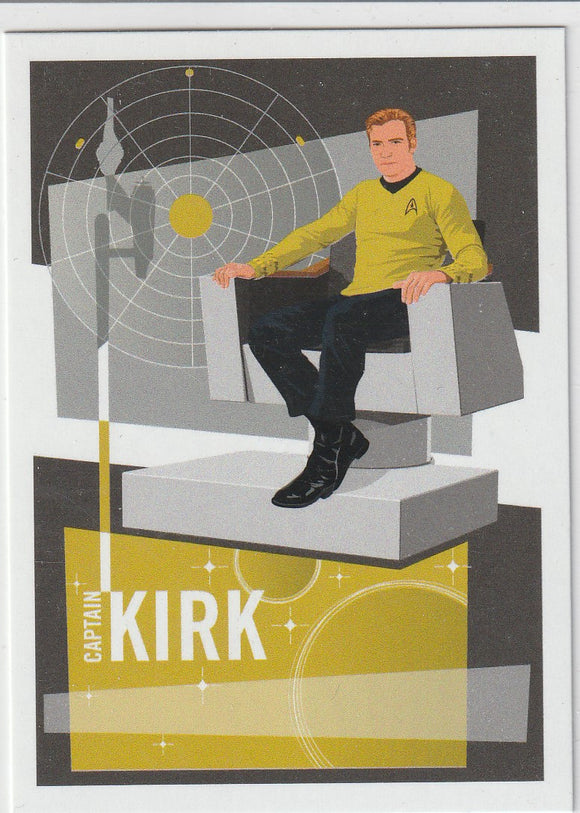 2014 Star Trek TOS Portfolio Prints Bridge Crew Abstracts card U1 Kirk