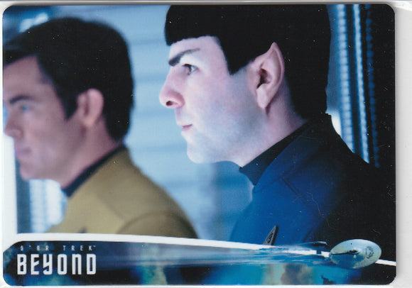 Star Trek Beyond card 12 Kirk and Spock Metal Parallel #d 057/100