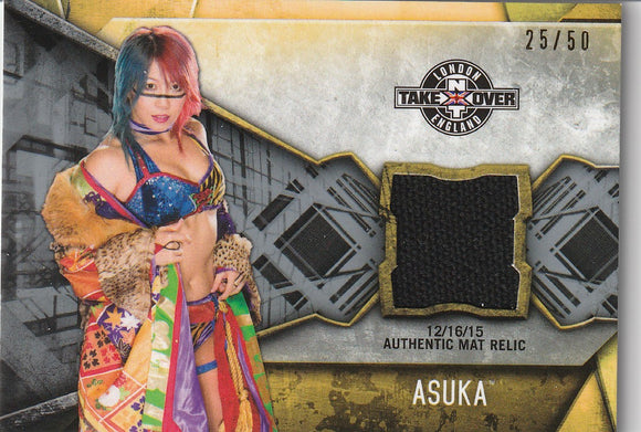 Asuka 2017 WWE Womens Division NXT Mat Relic card MR-ASU Silver #d 25/50