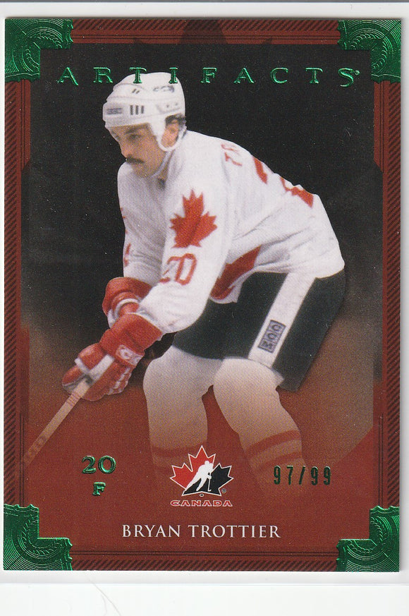 Bryan Trottier 2013-14 Artifacts Team Canada card #127 Emerald #d 97/99