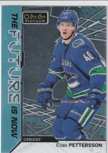 Elias Pettersson 2018-19 O-Pee-Chee Platinum The Future is Now Rookie Insert FN-13
