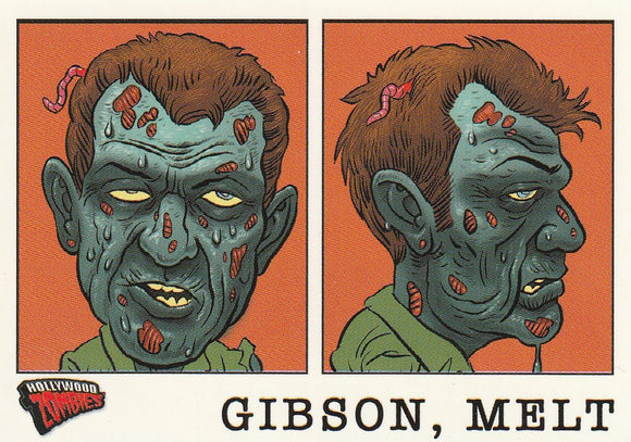 Topps Hollywood Zombies Glow-In-The-Dark Mug Shots card 2 Malt Gibson