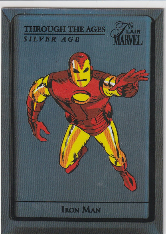 2019 Flair Marvel Annual Through the Ages Silver Age card TTAS-8 Iron Man