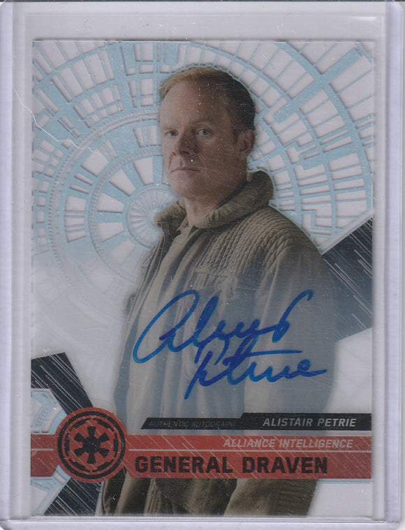 Star Wars High Tek Alistair Petrie as General Draven Autograph card #72