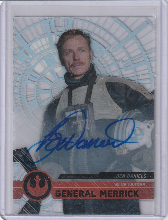 Star Wars High Tek Ben Daniels as General Merrick Autograph card #71