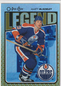 Marty McSorley 2009-10 O-Pee-Chee Legend card #592 Rainbow Foil