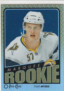 Tyler Myers 2009-10 O-Pee-Chee Rookie card #771 Rainbow Foil