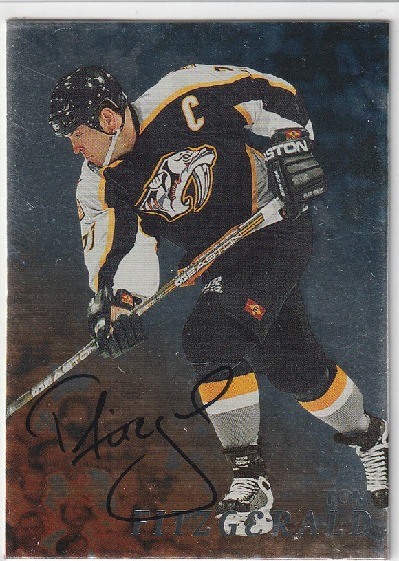 Tom Fitzgerald 1998-99 Be A Player Autograph card # 73