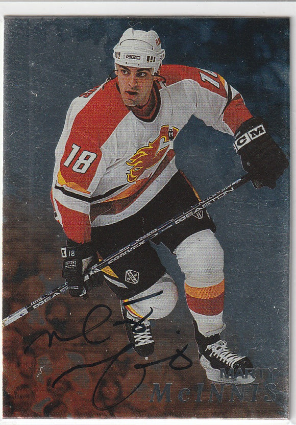 Marty Mcinnis 1998-99 Be A Player Autograph card # 19