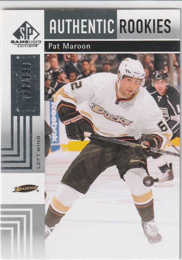 Pat Maroon 2011-12 SP Game Used Rookie card #173 #d 236/699