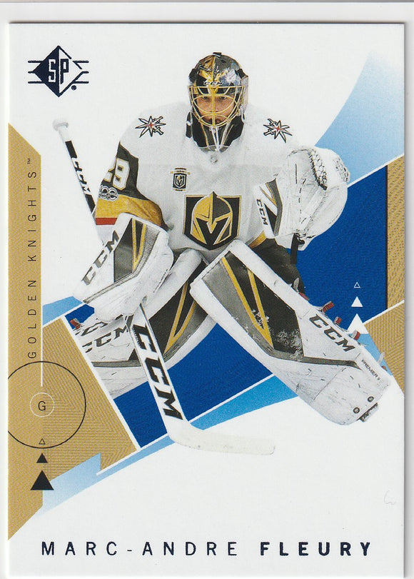 Marc-Andre Fleury 2018-19 SP Hockey card #90 Blue Parallel