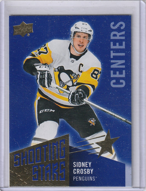 Sidney Crosby 2018-19 Upper Deck Shooting Stars card SSC-8 Blue