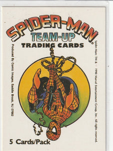 1990 Comic Images Spider-Man Team-Up Header card Pack Topper