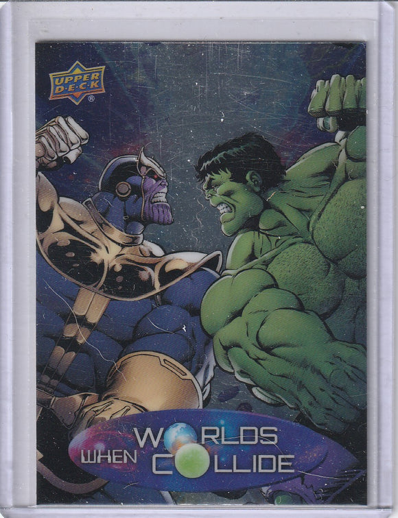 2015 Marvel Vibranium When Worlds Collide card WC-5 Thanos Vs Hulk
