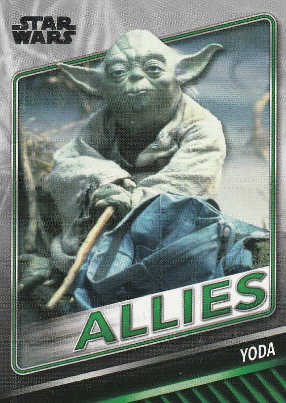 Topps Star Wars Skywalker Saga Allies card A-7 Yoda