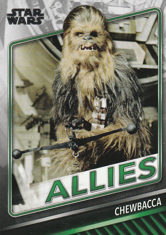Topps Star Wars Skywalker Saga Allies card A-3 Chewbacca