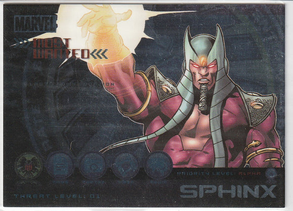2010 Marvel Heroes and Villains Most Wanted card M6 Sphinx