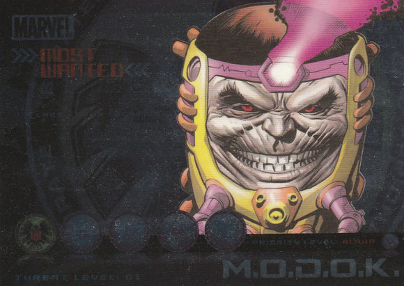 2010 Marvel Heroes and Villains Most Wanted card M4 M.O.D.O.K