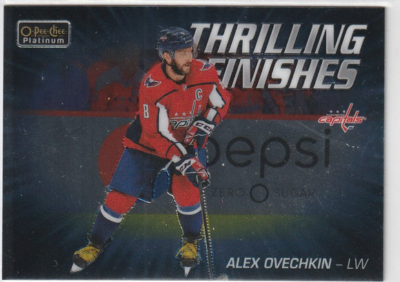 Alexander Ovechkin 2019-20 O-Pee-Chee Platinum Thrilling Finishes card TF-14