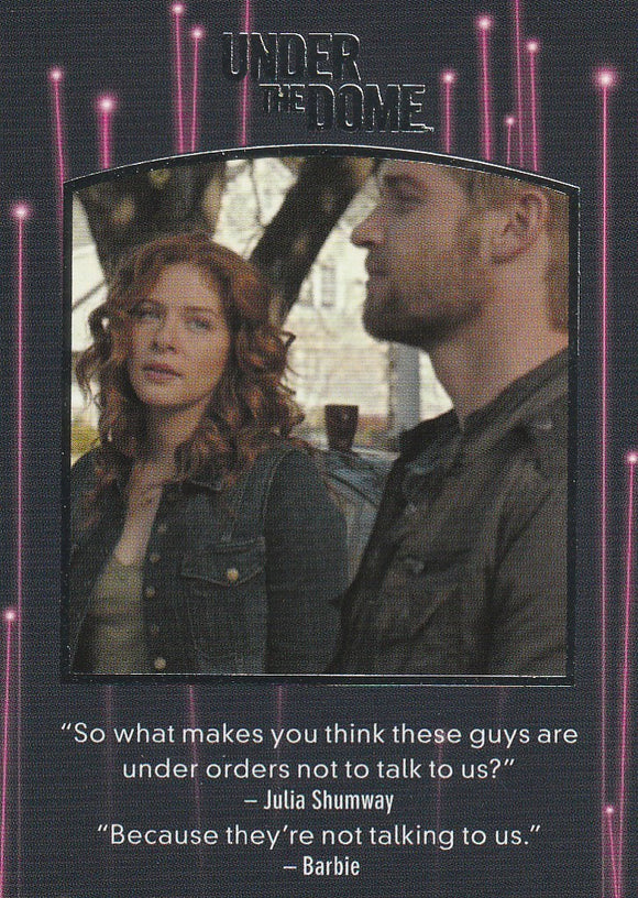 Under The Dome Season 1 Quotable Under The Dome card Q3