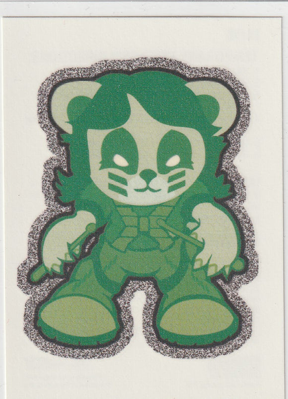 2009 Press Pass Kiss Ikons Temporary Tattoo #14/18 Green Bear
