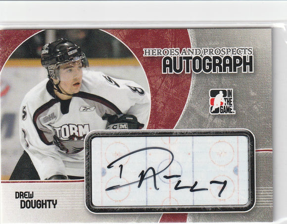 Drew Doughty 2007-08 ITG Heroes and Prospects Autograph card A-DD