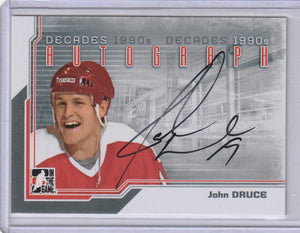 John Druce 2013-14 ITG Decades 1990s Autograph card A-JD