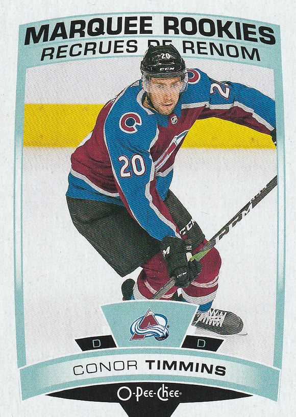 Conor Timmins 2019-20 O-Pee-Chee Marquee Rookie card #644