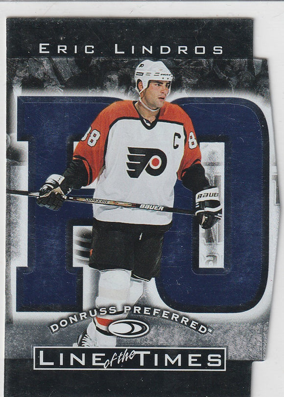 Eric Lindros 1997-98 Donruss Preferred Line of the Times card #2-A #d 0948/2500