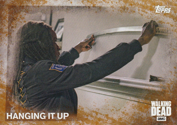2016 Topps Walking Dead Season 5 card #77 Hanging It Up Rust #d 09/99