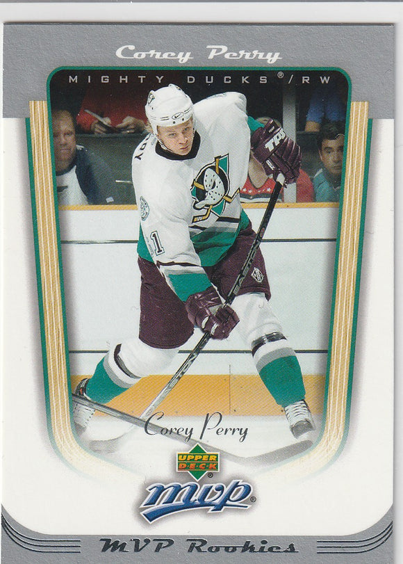 Corey Perry 2005-06 Upper Deck MVP Rookie card #415