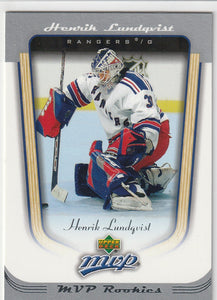 Henrik Lundqvist 2005-06 Upper Deck MVP Rookie card #418