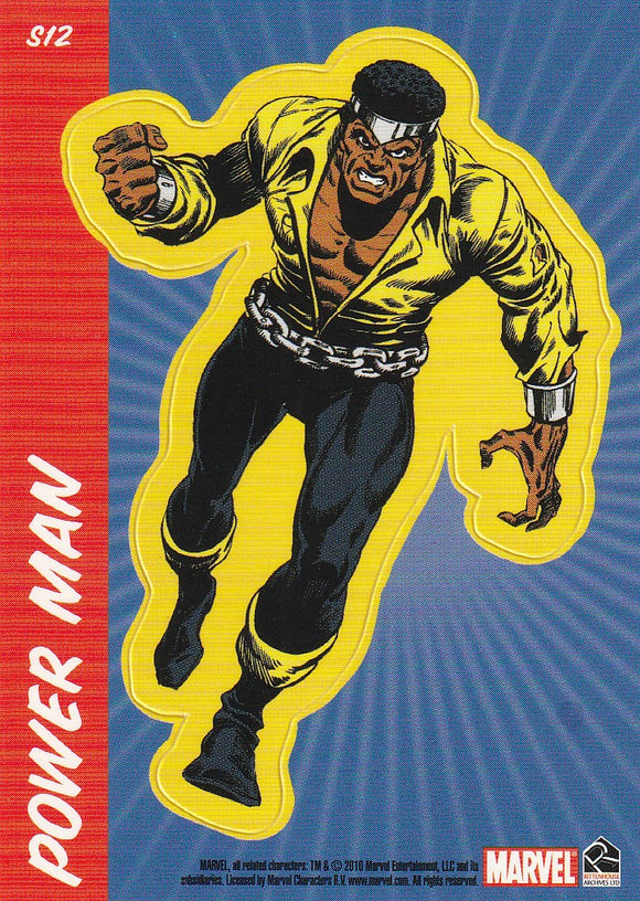 2010 Marvel 70th Anniversary Sticker card S12 Power Man