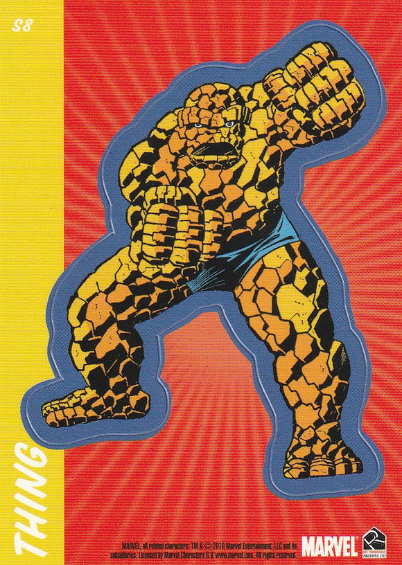 2010 Marvel 70th Anniversary Sticker card S8 Thing