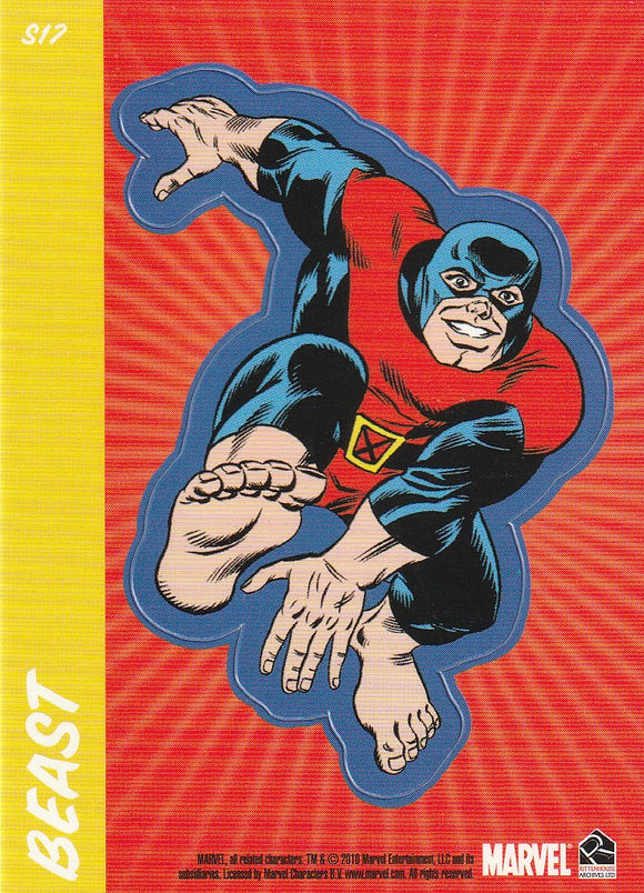 2010 Marvel 70th Anniversary Sticker card S17 Beast