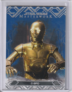 2017 Star Wars Masterwork card 44 C-3PO Blue Parallel