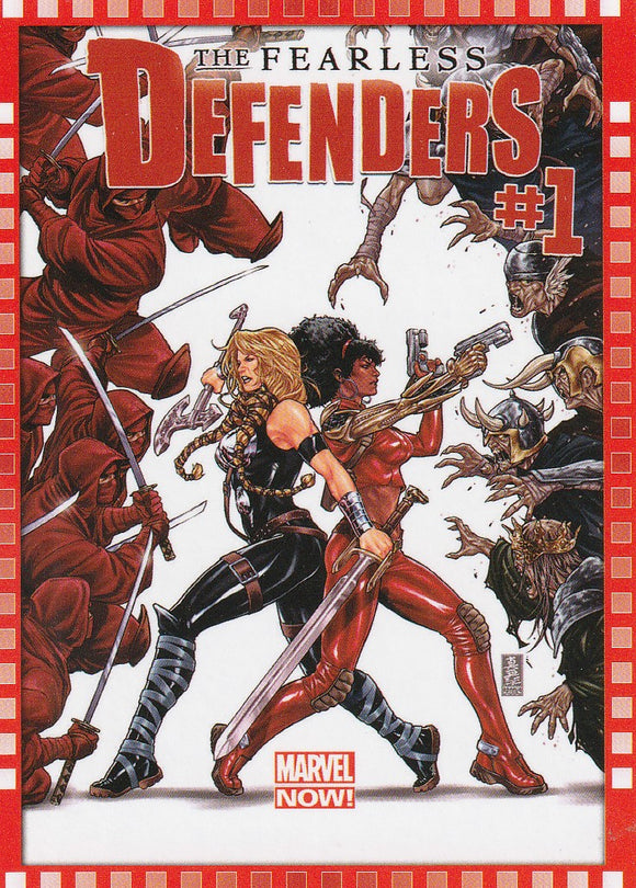 2014 Marvel Now Cutting Edge Covers card #122 The Fearless Defenders #1