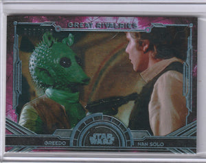 2016 Star Wars Masterwork Great Rivalries card GR-4 Han Solo Greedo 062/299