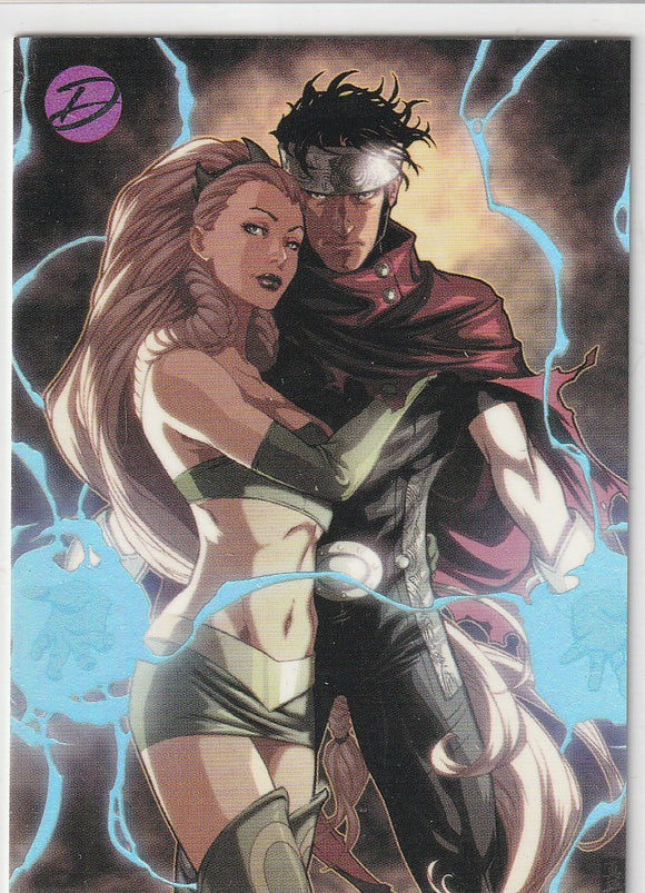 Marvel Dangerous Divas Embrace Insert card E18 Enchantress and Wiccan