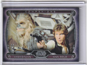 2015 Star Wars Masterwork Companions card C-1 Chewbacca & Han Solo