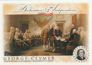 2006 Topps Signers of the Declaration of Independence card George Clymer