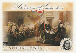 2006 Topps Signers of the Declaration of Independence card Francis Lewis