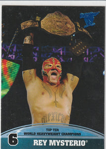 2013 Topps Best of WWE Top 10 World Heavyweight Champions card #6 Rey Mysterio