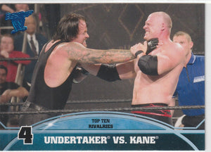 2013 Topps Best of WWE Top 10 Rivalries card #4 Undertaker Vs Kane