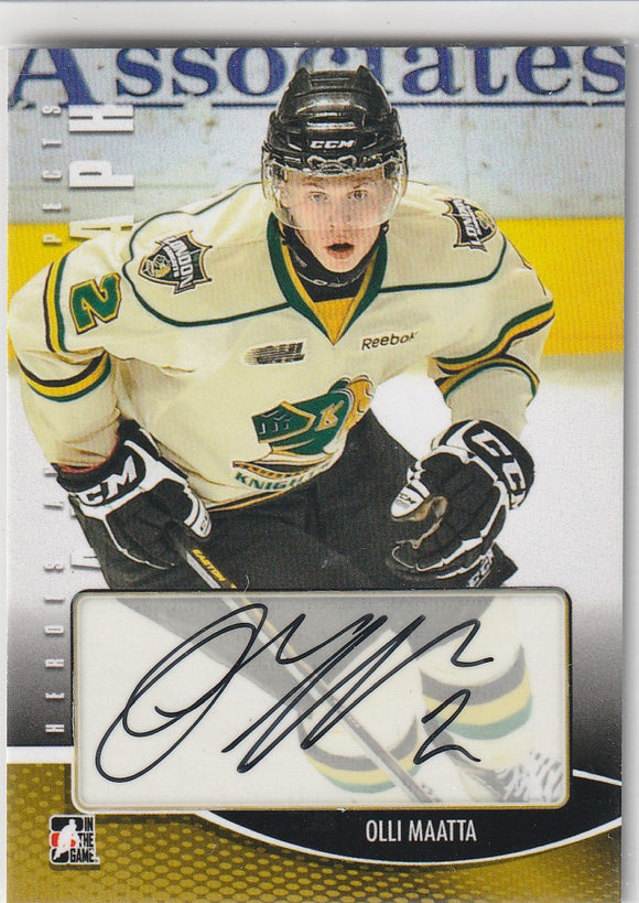 Olli Maatta 2012-13 ITG Heroes and Prospects Autograph card A-OM