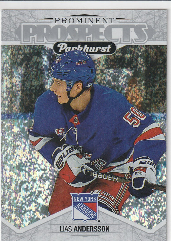 Lias Andersson 2018-19 Parkhurst Prominent Prospects card PP-19