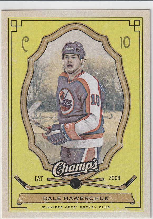 Dale Hawerchuk 2009-10 Upper Deck Champ's card #100 Yellow parallel